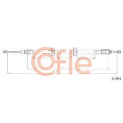 Ťažné lanko parkovacej brzdy COFLE 92.11.6681