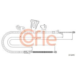 Ťažné lanko parkovacej brzdy COFLE 92.17.1072