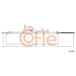 Ťažné lanko parkovacej brzdy COFLE 92.17.1081