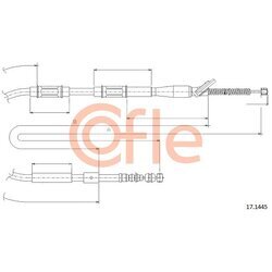 Ťažné lanko parkovacej brzdy COFLE 92.17.1445