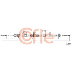 Ťažné lanko parkovacej brzdy COFLE 92.17.2299