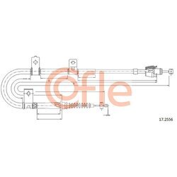 Ťažné lanko parkovacej brzdy COFLE 92.17.2556
