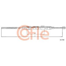 Ťažné lanko parkovacej brzdy COFLE 10.744