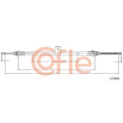 Ťažné lanko parkovacej brzdy COFLE 17.0009