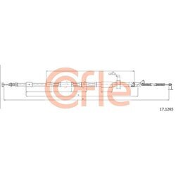 Ťažné lanko parkovacej brzdy COFLE 17.1265