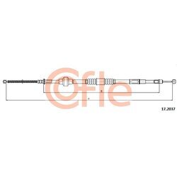 Ťažné lanko parkovacej brzdy COFLE 17.2037