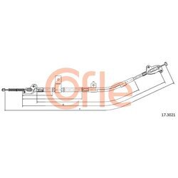 Ťažné lanko parkovacej brzdy COFLE 17.3021