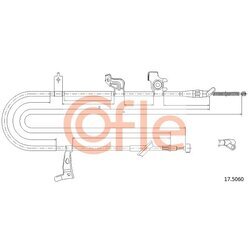 Ťažné lanko parkovacej brzdy COFLE 17.5060
