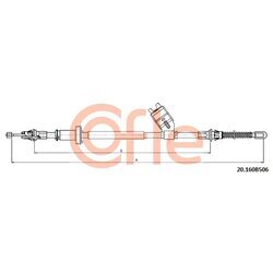 Ťažné lanko parkovacej brzdy COFLE 20.160B506