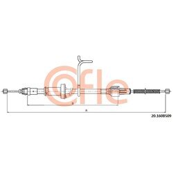 Ťažné lanko parkovacej brzdy COFLE 20.160B509