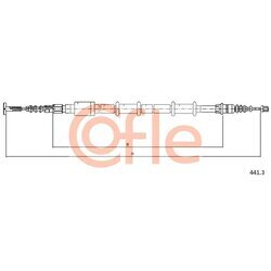 Ťažné lanko parkovacej brzdy COFLE 441.3