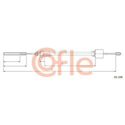 Ťažné lanko parkovacej brzdy COFLE 61.104