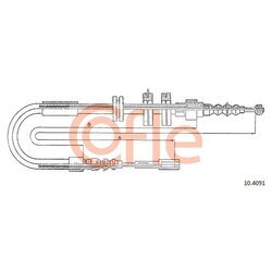 Ťažné lanko parkovacej brzdy COFLE 92.10.4091