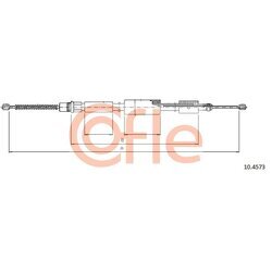 Ťažné lanko parkovacej brzdy COFLE 92.10.4573
