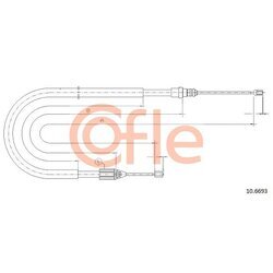 Ťažné lanko parkovacej brzdy COFLE 92.10.6693