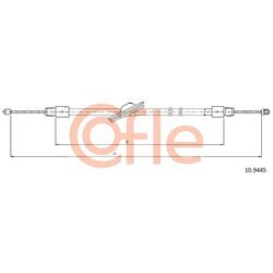 Ťažné lanko parkovacej brzdy COFLE 92.10.9445