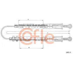 Ťažné lanko parkovacej brzdy COFLE 92.1401.3