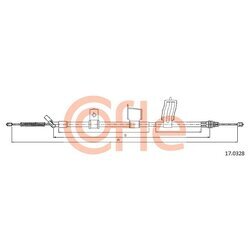 Ťažné lanko parkovacej brzdy COFLE 92.17.0328