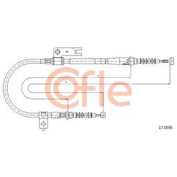 Ťažné lanko parkovacej brzdy COFLE 92.17.0595