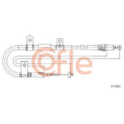 Ťažné lanko parkovacej brzdy COFLE 92.17.2551