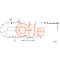 Ťažné lanko parkovacej brzdy COFLE 92.17.2601