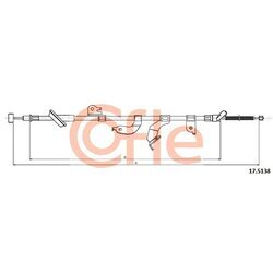 Ťažné lanko parkovacej brzdy COFLE 92.17.5138