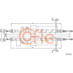 Ťažné lanko parkovacej brzdy COFLE 10.5337