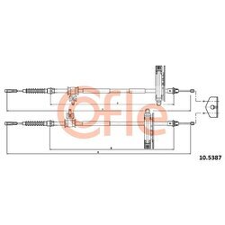 Ťažné lanko parkovacej brzdy COFLE 10.5387