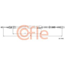 Ťažné lanko parkovacej brzdy COFLE 10.7381