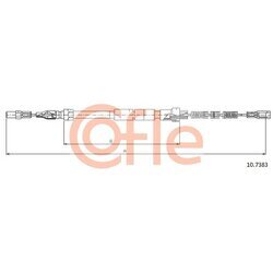 Ťažné lanko parkovacej brzdy COFLE 10.7383