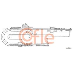 Ťažné lanko parkovacej brzdy COFLE 10.7543