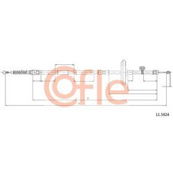 Ťažné lanko parkovacej brzdy COFLE 11.5824