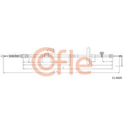 Ťažné lanko parkovacej brzdy COFLE 11.5829
