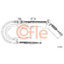 Ťažné lanko parkovacej brzdy COFLE 17.0582