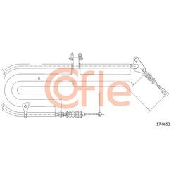 Ťažné lanko parkovacej brzdy COFLE 17.0652