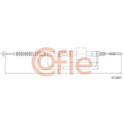 Ťažné lanko parkovacej brzdy COFLE 17.1267