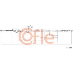 Ťažné lanko parkovacej brzdy COFLE 17.1558