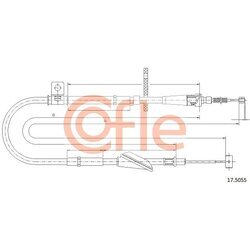 Ťažné lanko parkovacej brzdy COFLE 17.5055
