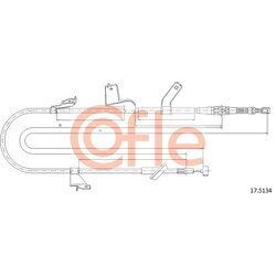 Ťažné lanko parkovacej brzdy COFLE 17.5134