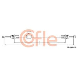 Ťažné lanko parkovacej brzdy COFLE 20.160B510