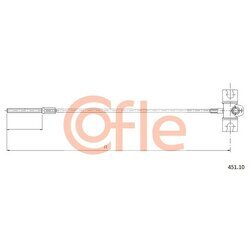 Ťažné lanko parkovacej brzdy COFLE 451.10