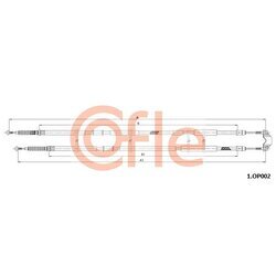 Ťažné lanko parkovacej brzdy COFLE 92.1.OP002