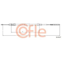 Ťažné lanko parkovacej brzdy COFLE 92.10.4137