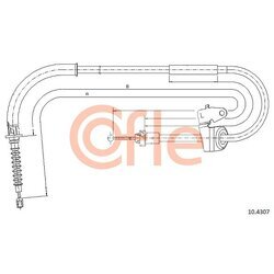 Ťažné lanko parkovacej brzdy COFLE 92.10.4307