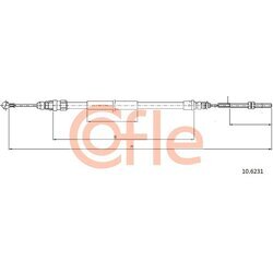 Ťažné lanko parkovacej brzdy COFLE 92.10.6231