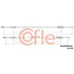 Ťažné lanko parkovacej brzdy COFLE 92.10.6798