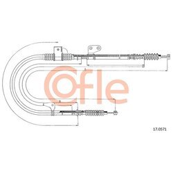 Ťažné lanko parkovacej brzdy COFLE 92.17.0571