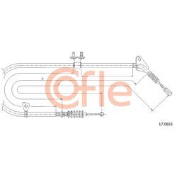 Ťažné lanko parkovacej brzdy COFLE 92.17.0653