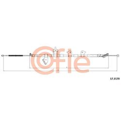 Ťažné lanko parkovacej brzdy COFLE 92.17.1570
