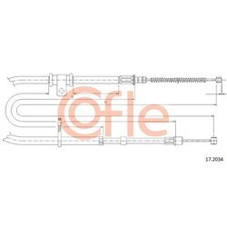 Ťažné lanko parkovacej brzdy COFLE 92.17.2034